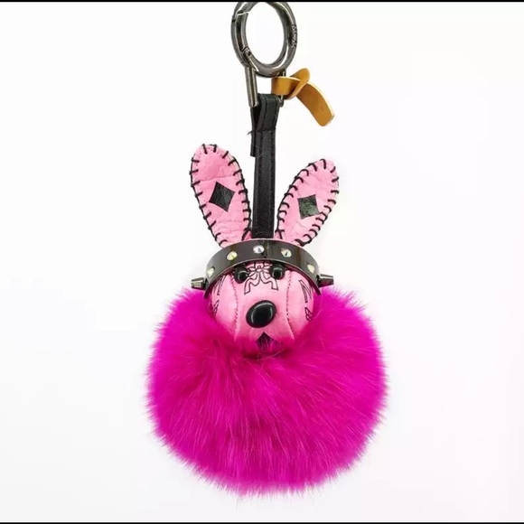 mcm bunny keychain